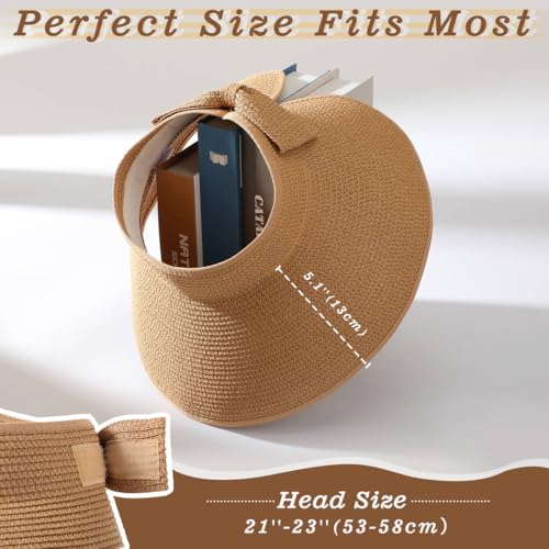 Trifabricy Sun Hats for WomenWide Brim Straw Beach Hat for WomenFoldable Floppy Sun Hat UPF 50+ UV Protection
