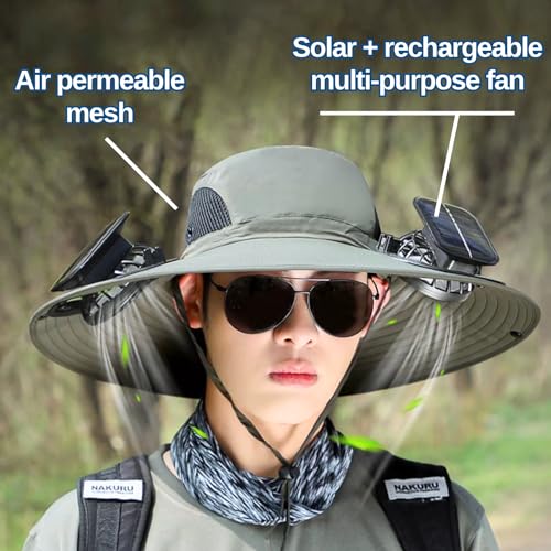 SolarFan Outdoor Wide Brim Sun Hat with Solar Fan
| Men's SolarFan Outdoor Sunscreen Sun Hat with Fans
| SolarFan Outdo