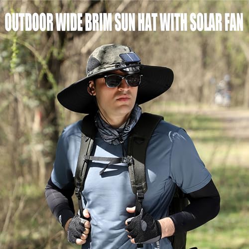 Outdoor Wide Brim Solar Fan Hat with USB Charging for Men
| Men's Outdoor Wide Brim Sun Hat with Solar Fan and USB Char