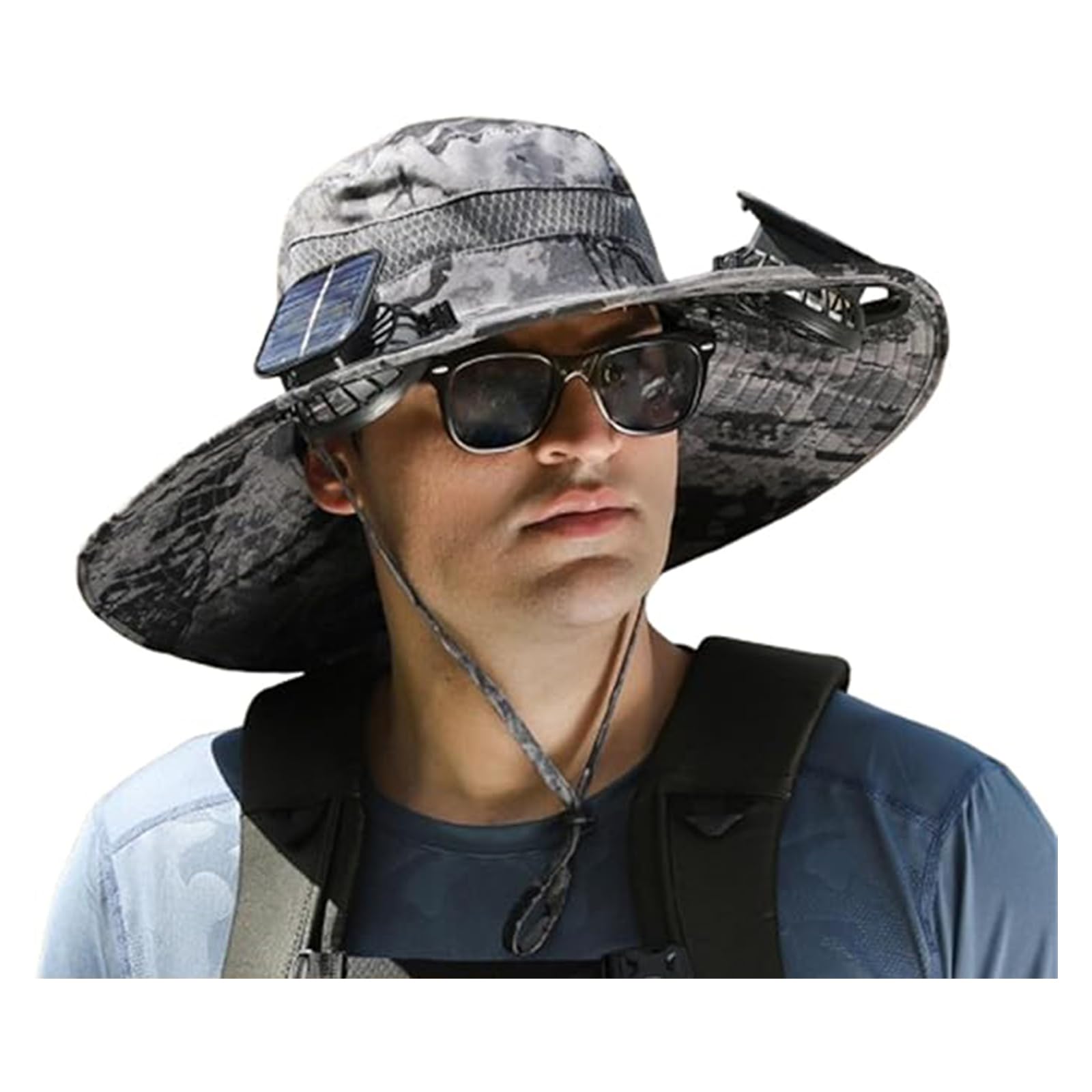 Accustomas Wide Brim Solar Fan Hat for Outdoor Fishing and Beach, UPF 50+, Built-in Fan
| Accustomas Solar Fan Hat, Wid