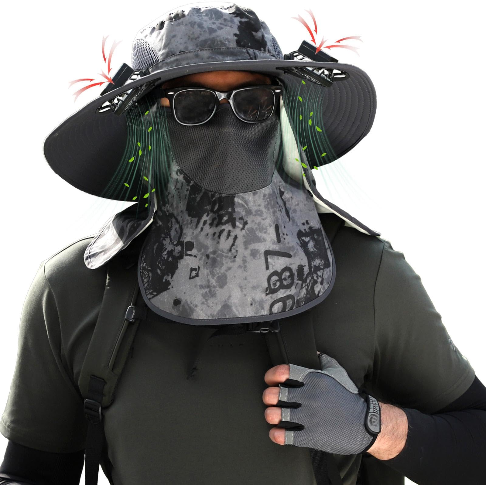 Wide Brim Sun Hat with Solar Fan - Outdoor Hat for Fishing Enthusiasts
| Wide Brim Sun Hat with Solar Fan - Hiking Hat