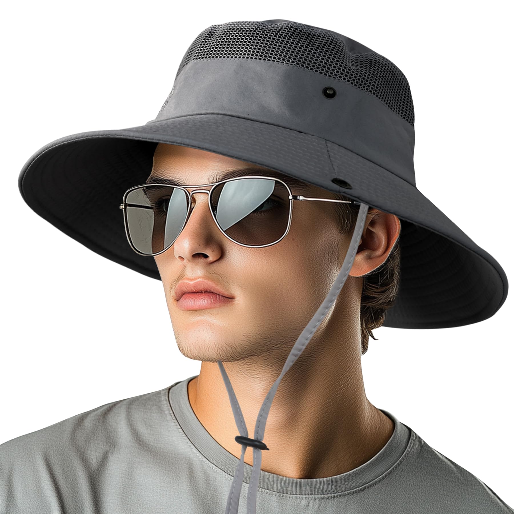 Men's NPQQUAN Sun Hats 3” Wide Brim UPF 50+ Protection Bucket Hat for Fishing and Beach
| NPQQUAN Breathable Sun Hats f